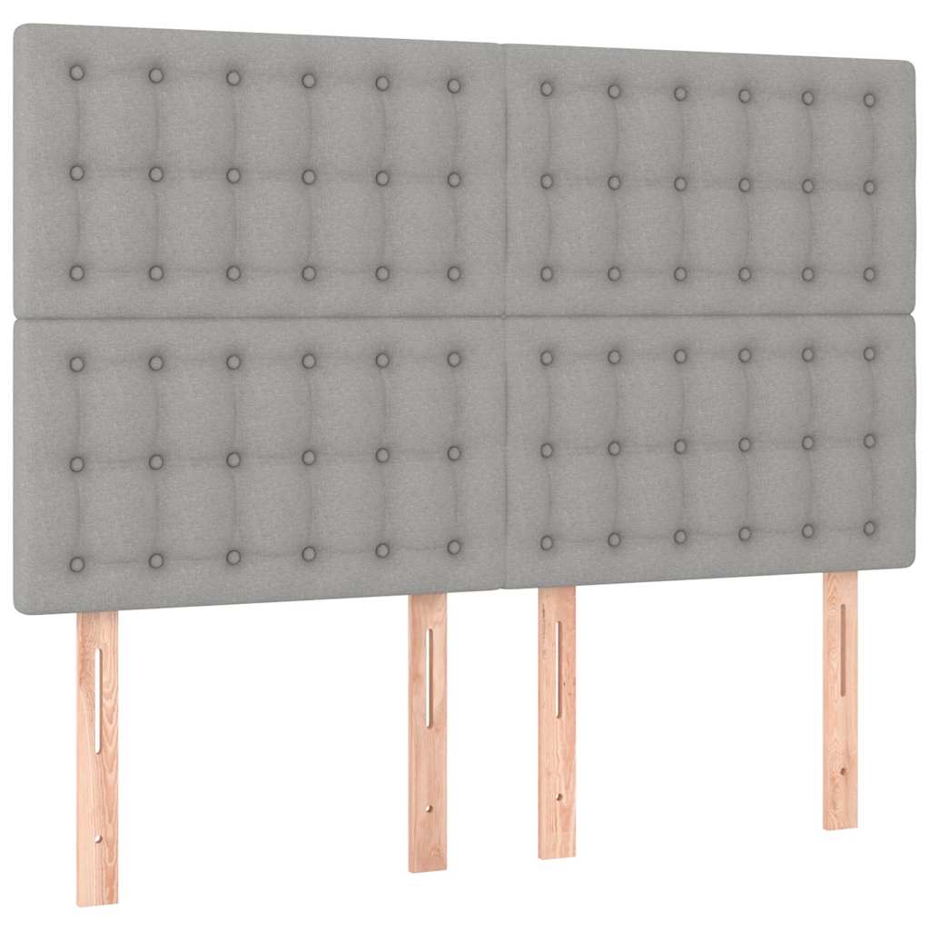 Vidaxl hoofdbord lichtgrijs 144x5x118 128 cm stof