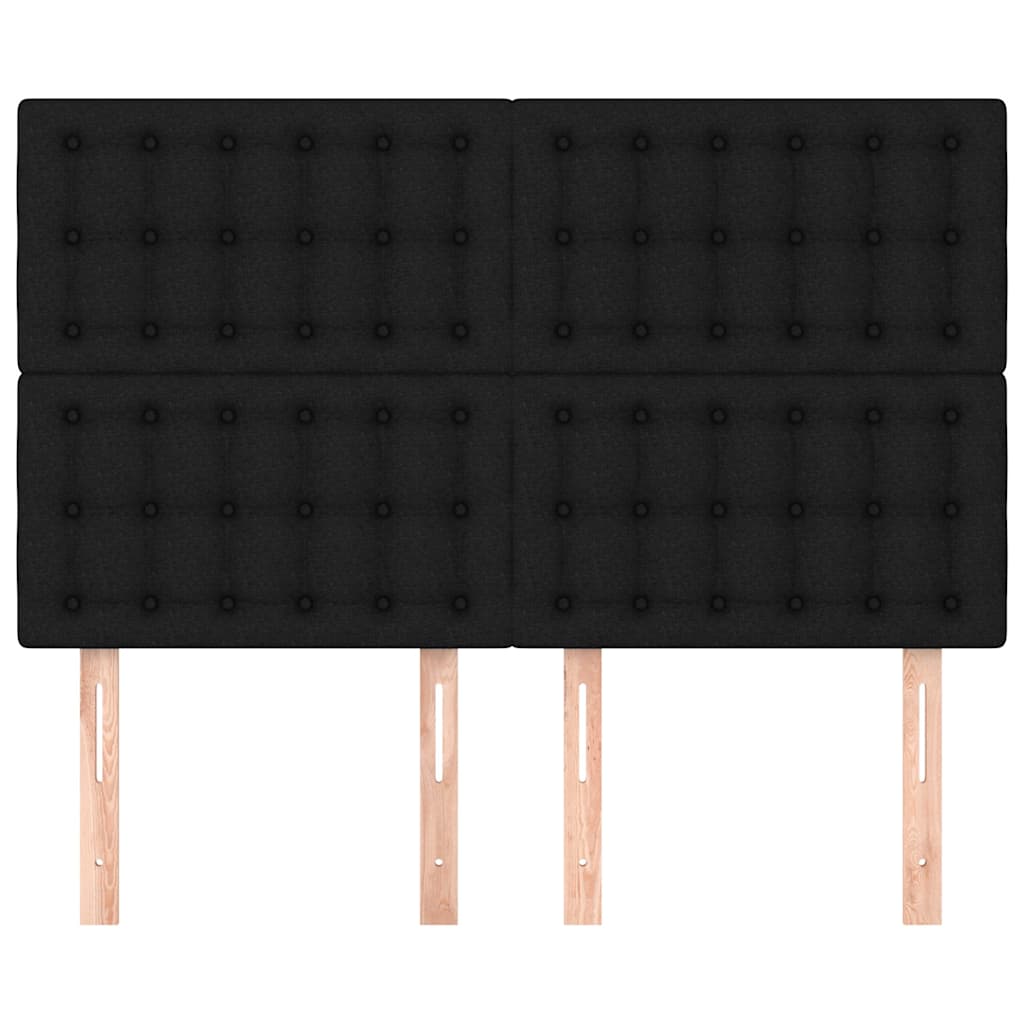 Vidaxl hoofdbord zwart 144x5x118 128 cm stof
