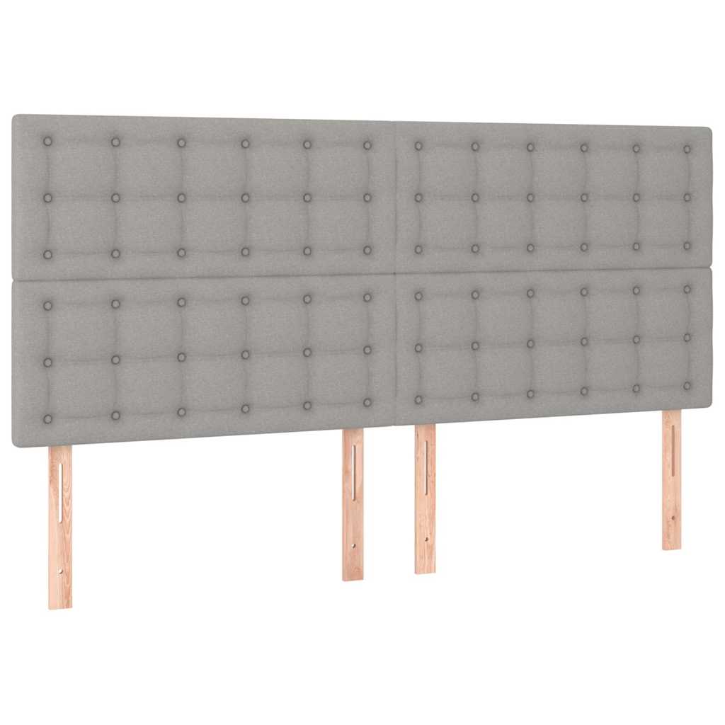 Vidaxl hoofdbord lichtgrijs 160x5x118 128 cm stof