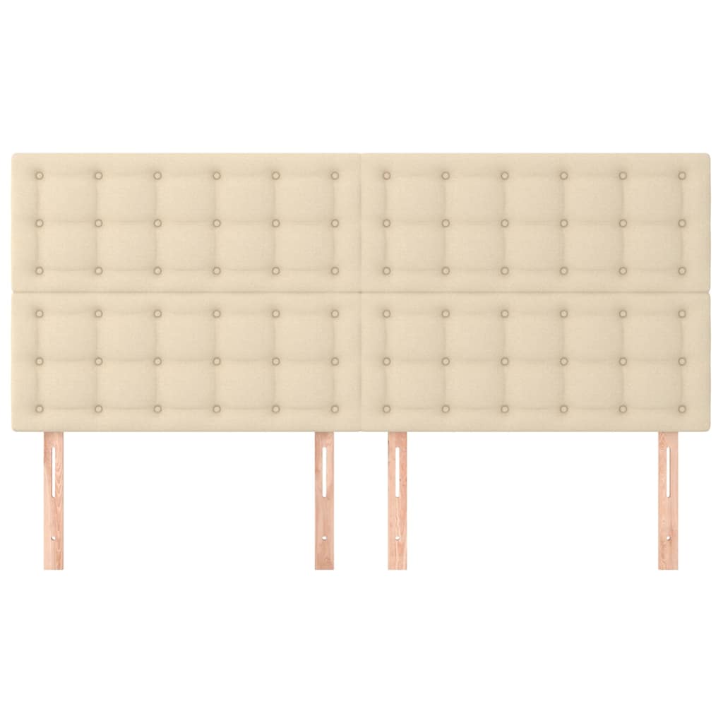 Vidaxl hoofdbord crème 180x5x118 128 cm stof