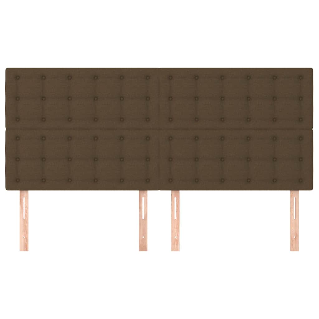 Vidaxl hoofdbord donkerbruin 200x5x118 128 cm stof
