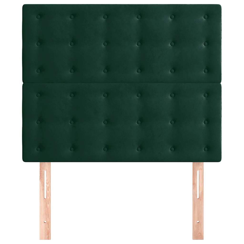 Vidaxl hoofdbord donkergroen 90x5x118 128 cm fluweel