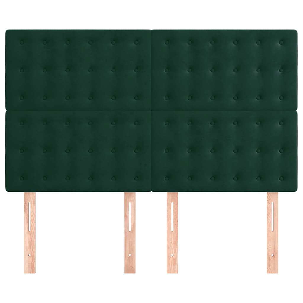 Vidaxl hoofdbord donkergroen 144x5x118 128 cm fluweel