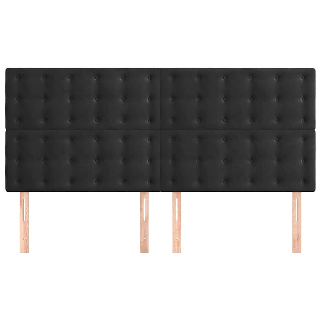 Vidaxl hoofdbord zwart 180x5x118 128 cm fluweel