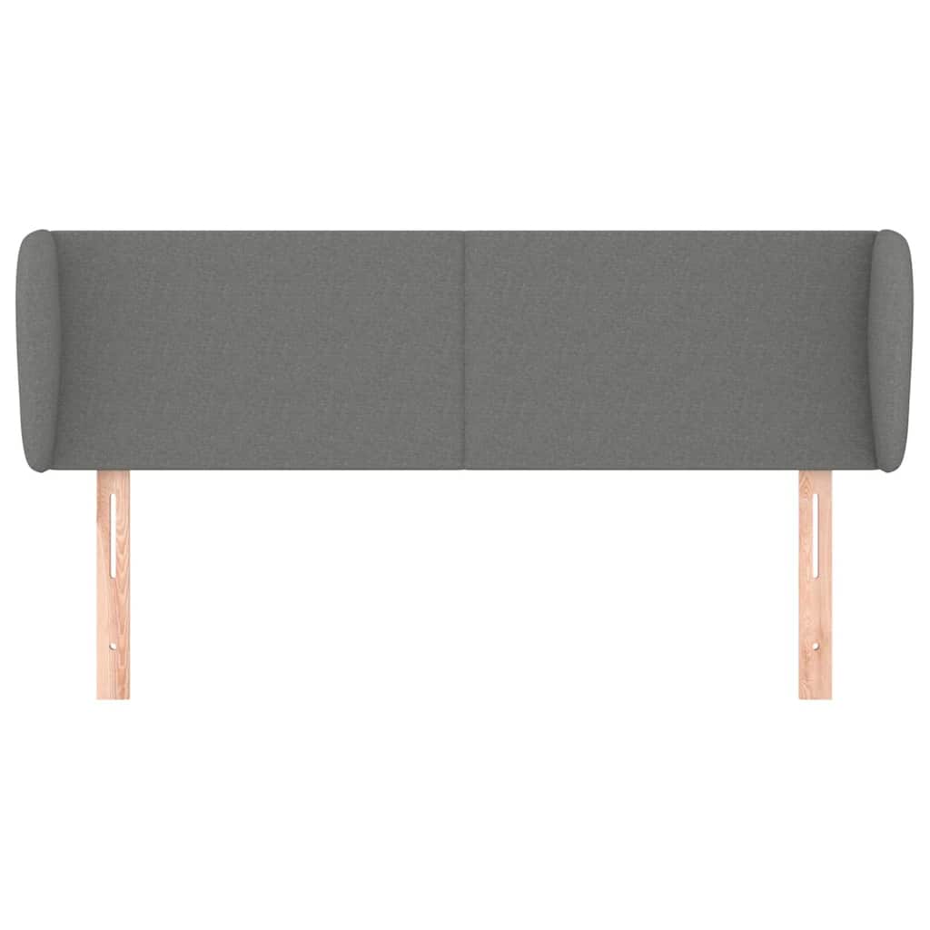 Vidaxl hoofdbord met randen 147x23x78 88 cm stof donkergrijs