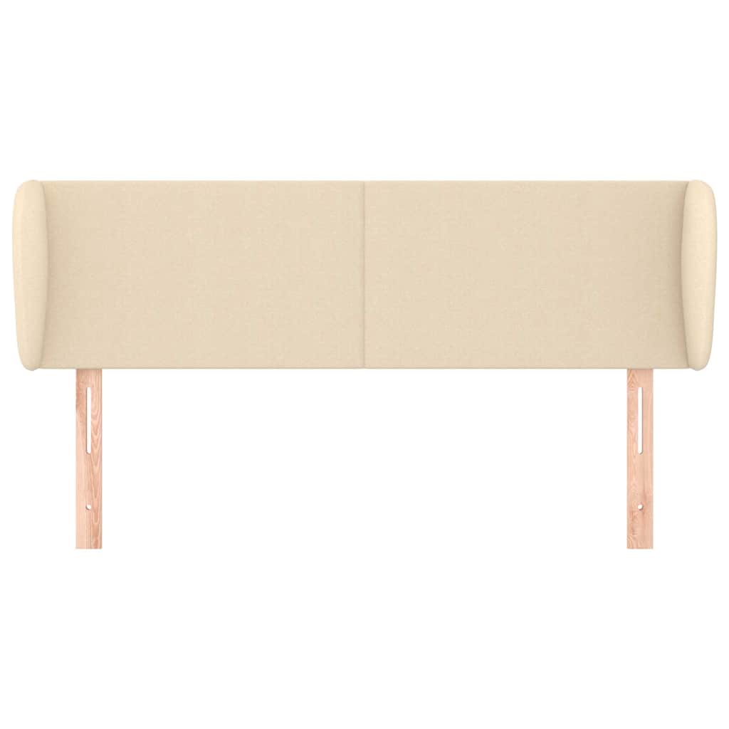 Vidaxl hoofdbord met randen 147x23x78 88 cm stof crèmekleurig
