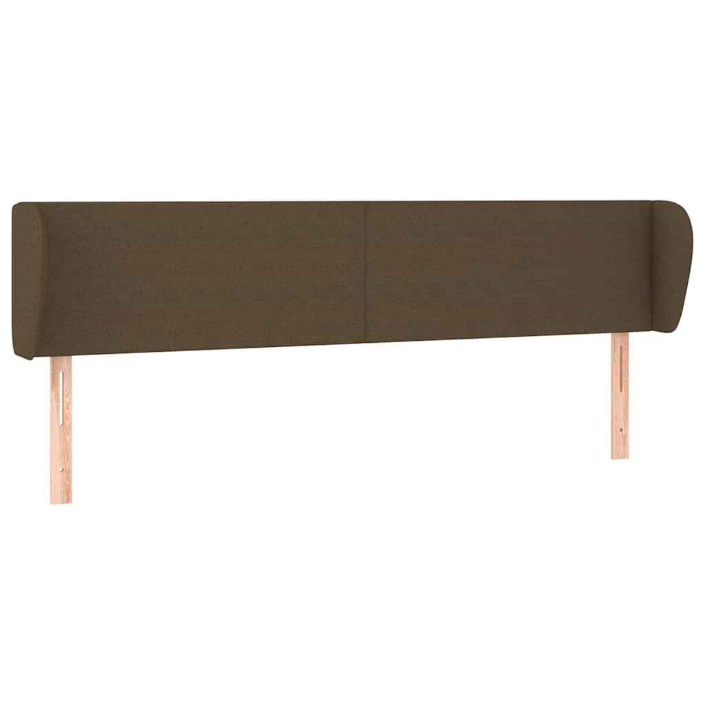 Vidaxl hoofdbord met randen 183x23x78 88 cm stof donkerbruin