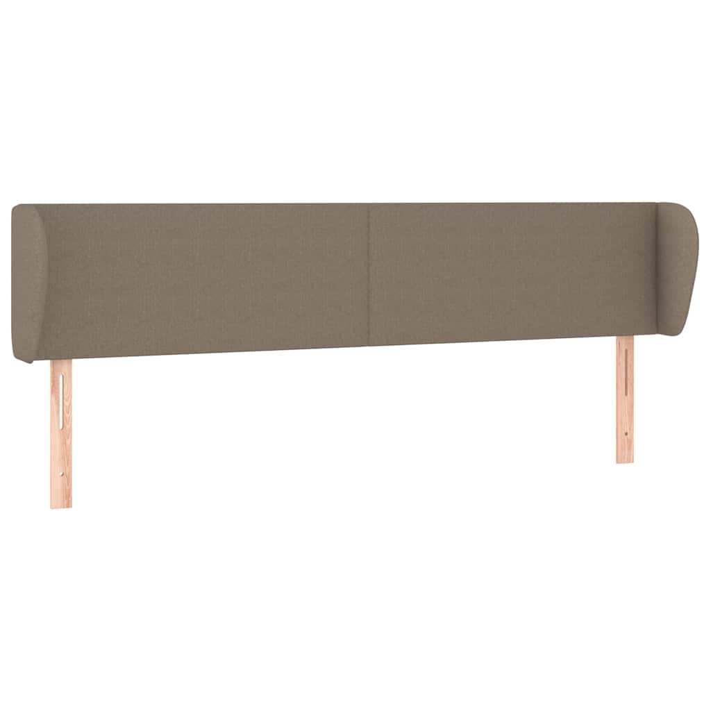 Vidaxl hoofdbord met randen 203x23x78 88 cm stof taupe