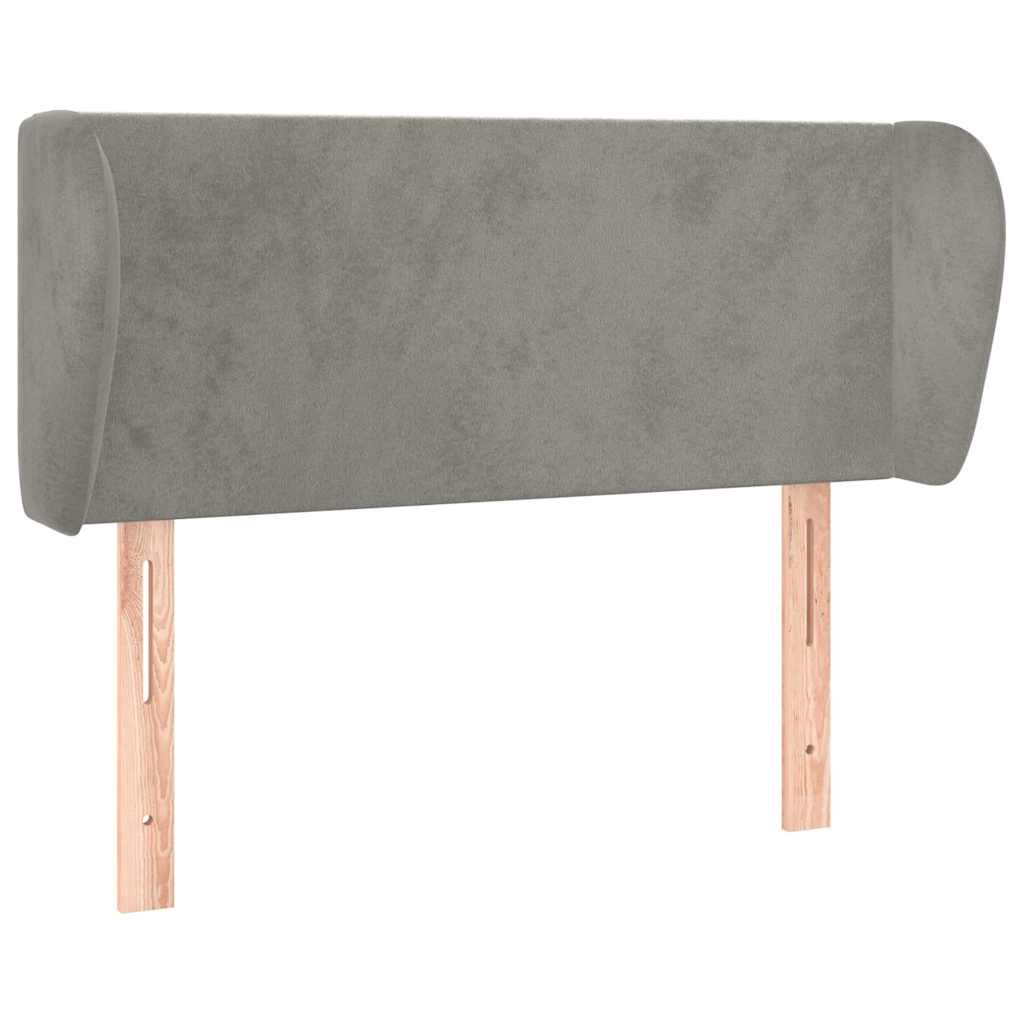 Vidaxl hoofdbord met randen 83x23x78 88 cm fluweel lichtgrijs