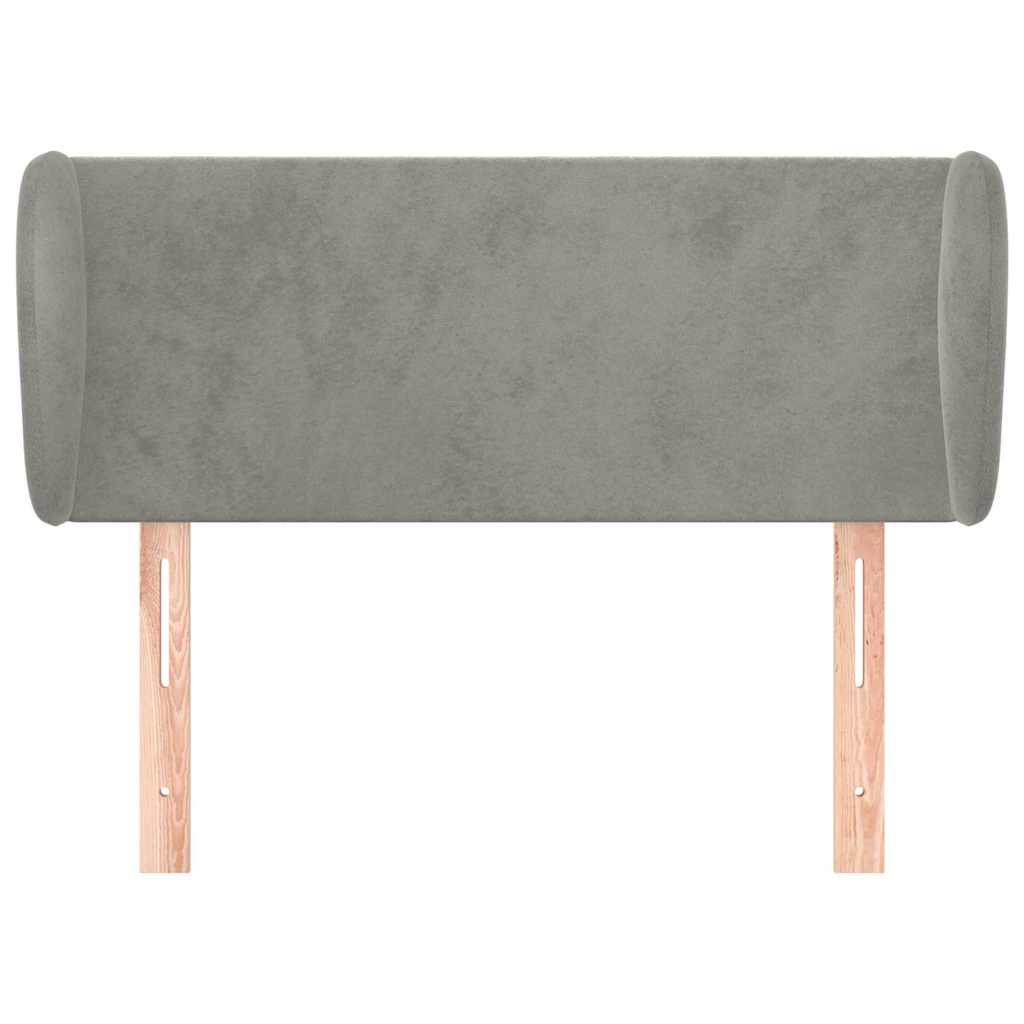 Vidaxl hoofdbord met randen 103x23x78 88 cm fluweel lichtgrijs