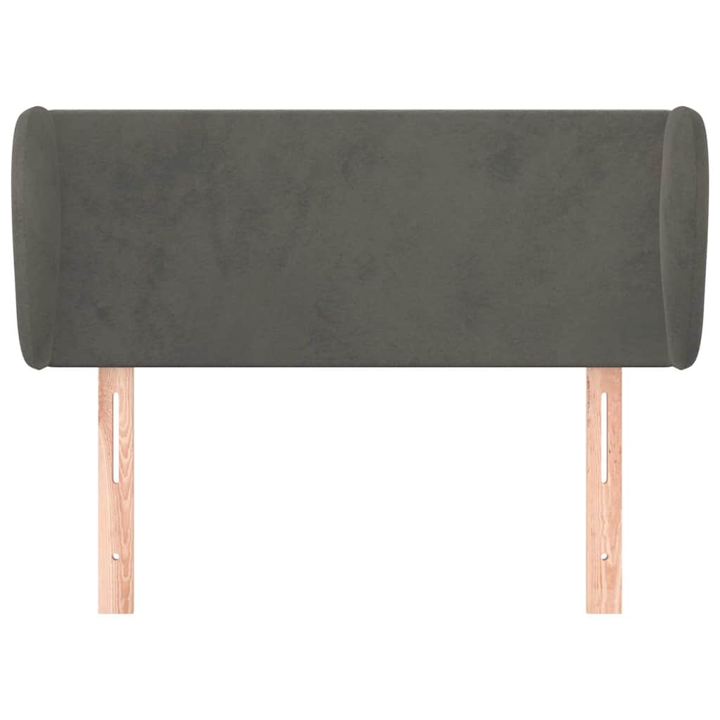Vidaxl hoofdbord met randen 103x23x78 88 cm fluweel donkergrijs