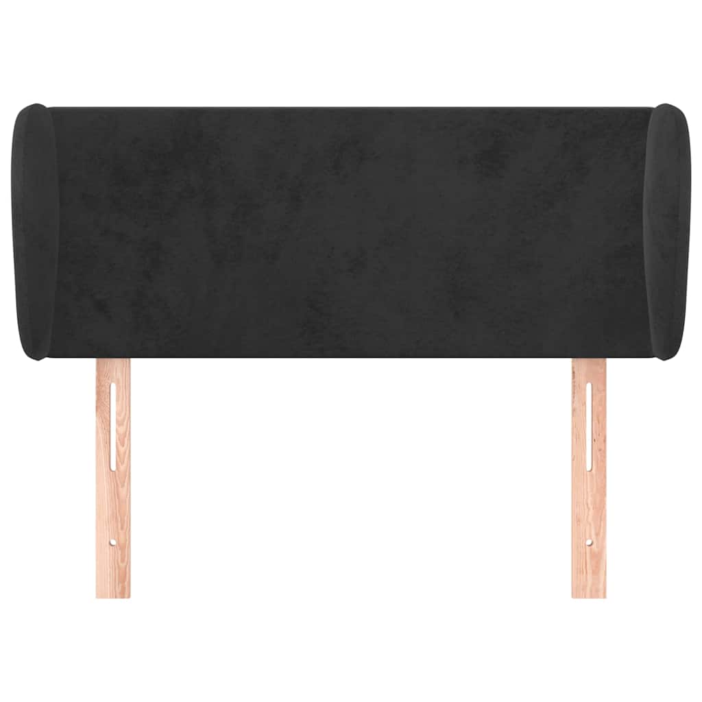 Vidaxl hoofdbord met randen 103x23x78 88 cm fluweel zwart