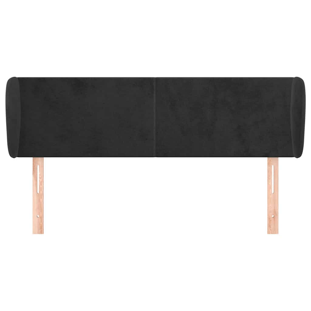 Vidaxl hoofdbord met randen 147x23x78 88 cm fluweel zwart