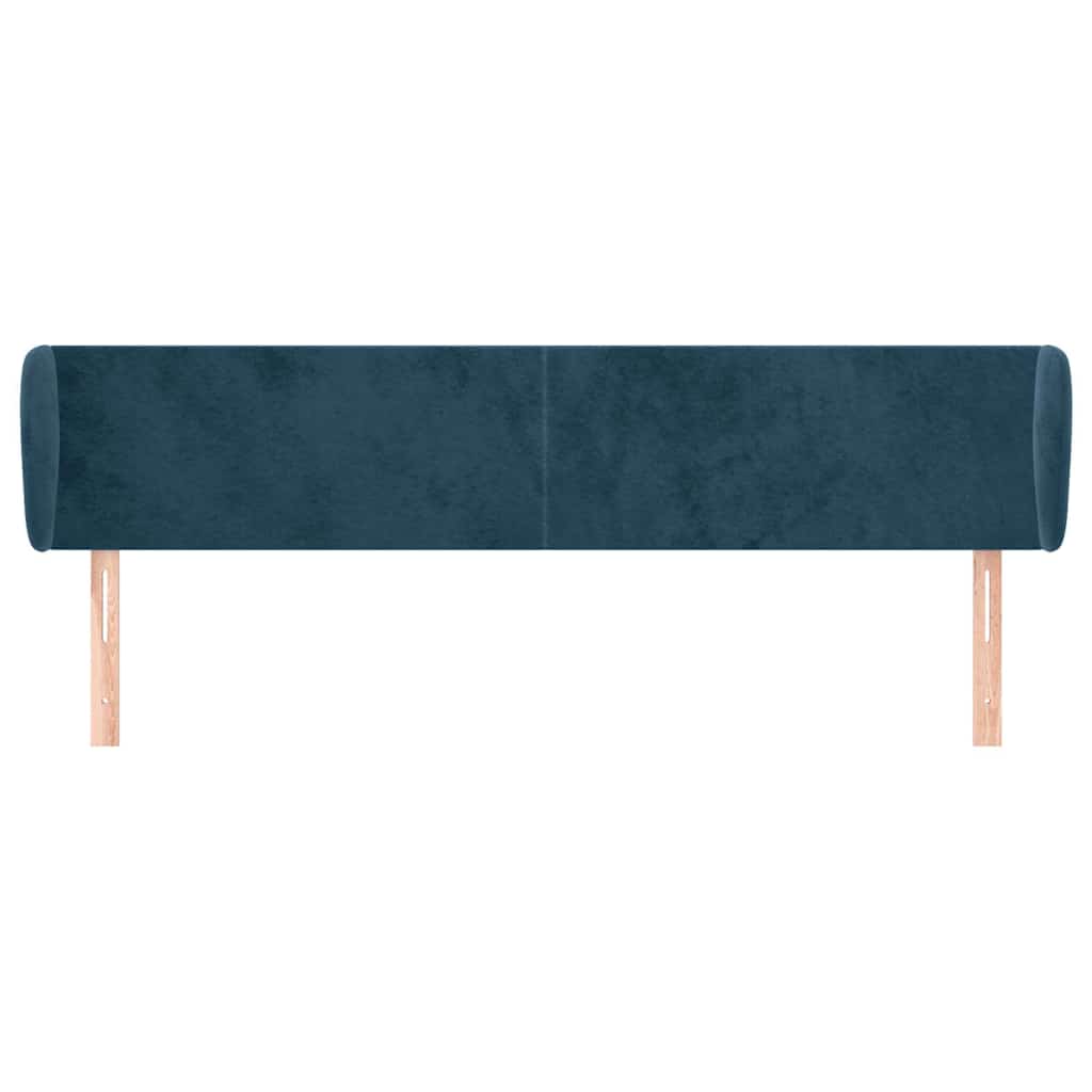 Vidaxl hoofdbord met randen 163x23x78 88 cm fluweel donkerblauw