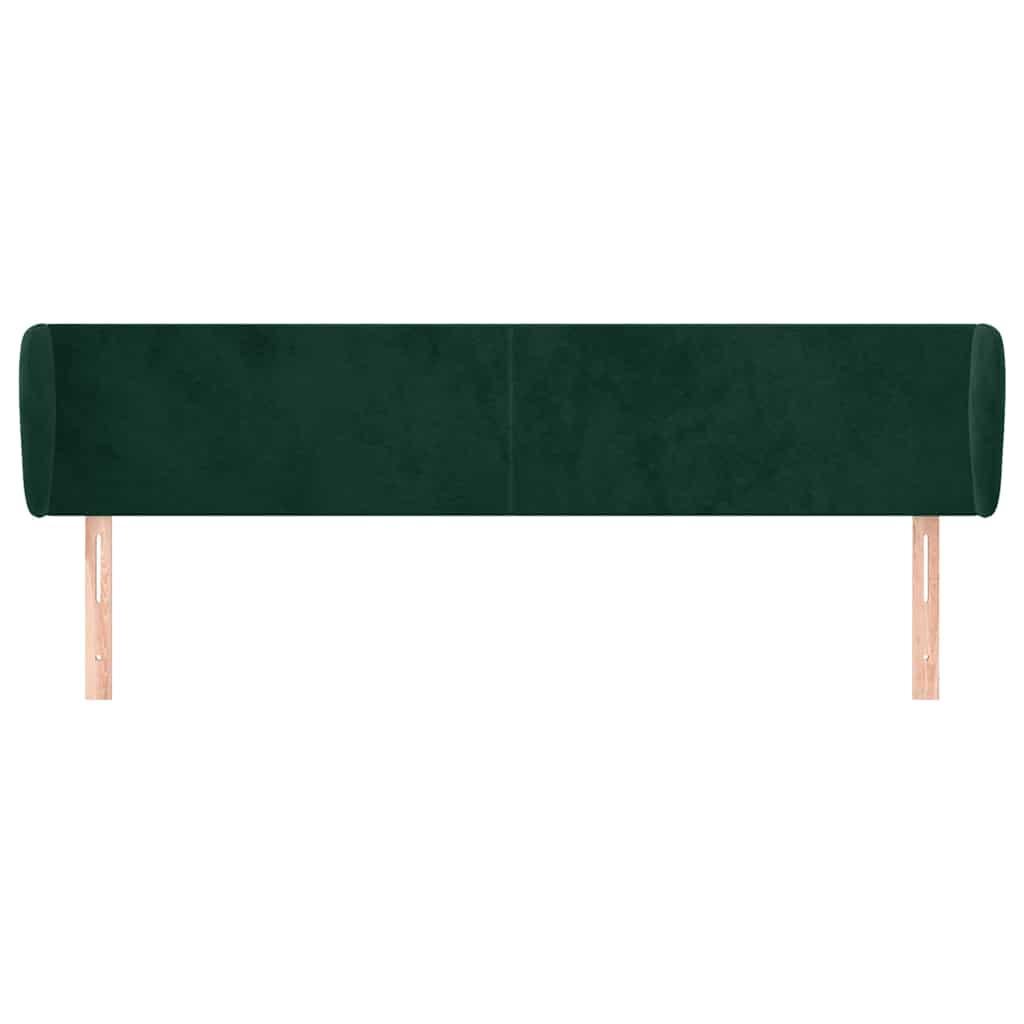 Vidaxl hoofdbord met randen 203x23x78 88 cm fluweel donkergroen
