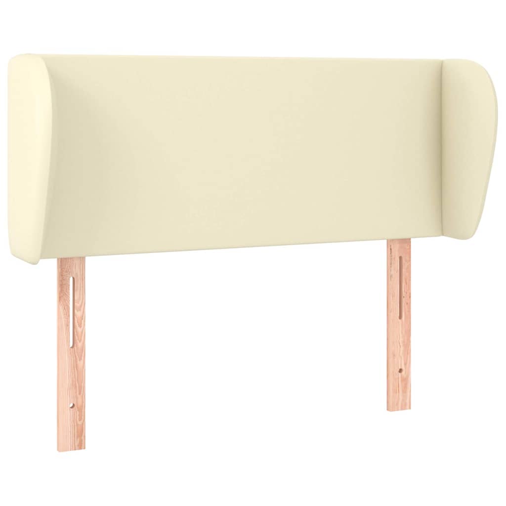 Vidaxl hoofdbord met randen 83x23x78 88 cm kunstleer crèmekleurig