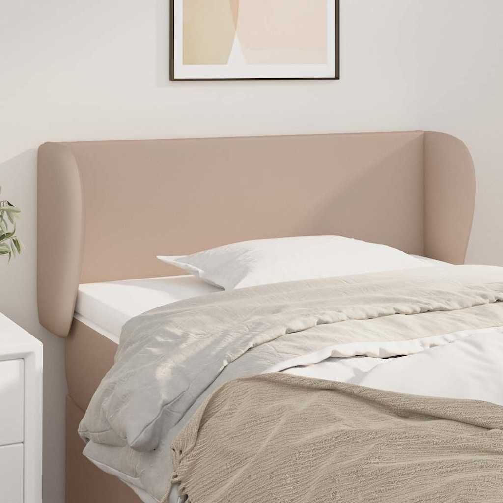 Vidaxl hoofdbord met randen 93x23x78 88 cm kunstleer cappuccinokleur