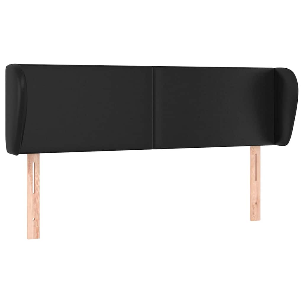Vidaxl hoofdbord met randen 147x23x78 88 cm kunstleer zwart