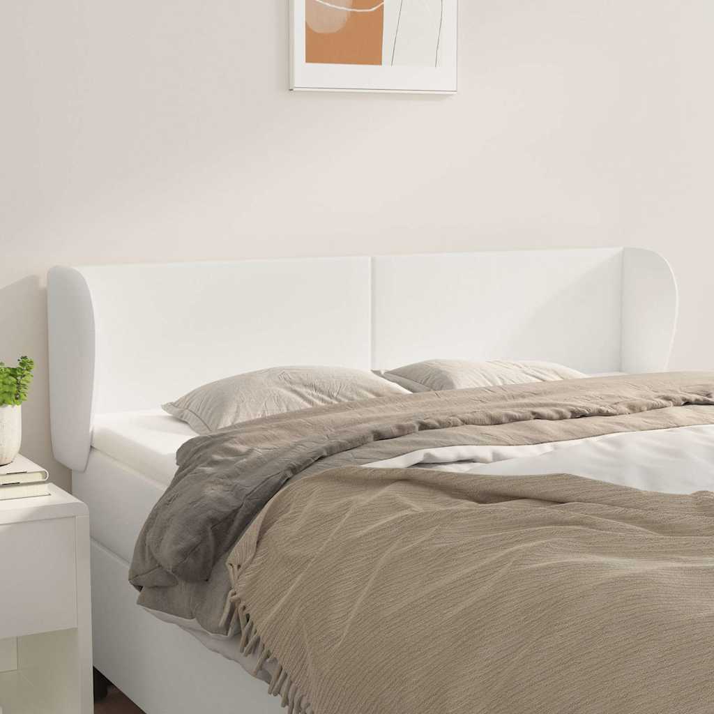 Vidaxl hoofdbord met randen 147x23x78 88 cm kunstleer wit