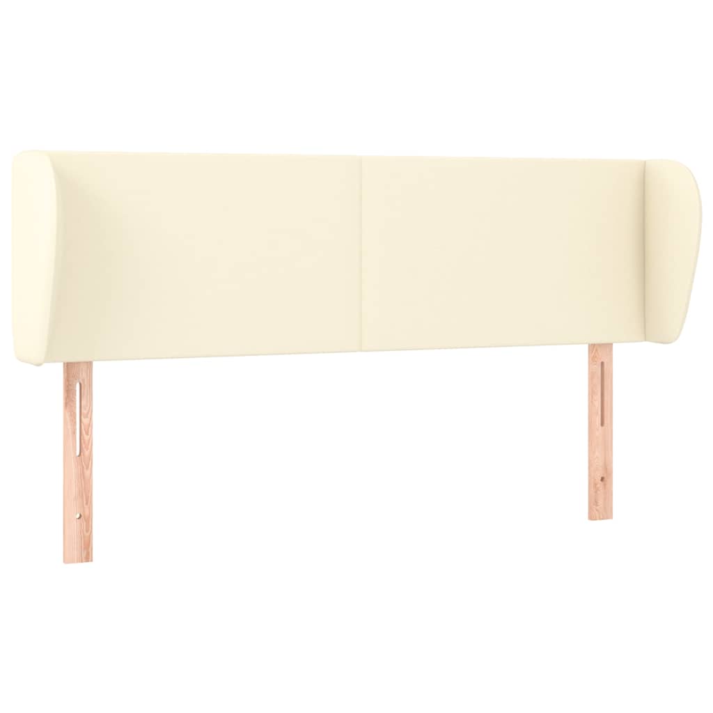 Vidaxl hoofdbord met randen 147x23x78 88 cm kunstleer crèmekleurig