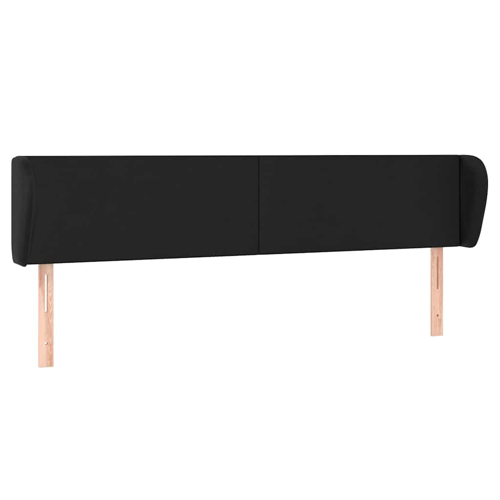 Vidaxl hoofdbord met randen 163x23x78 88 cm kunstleer zwart