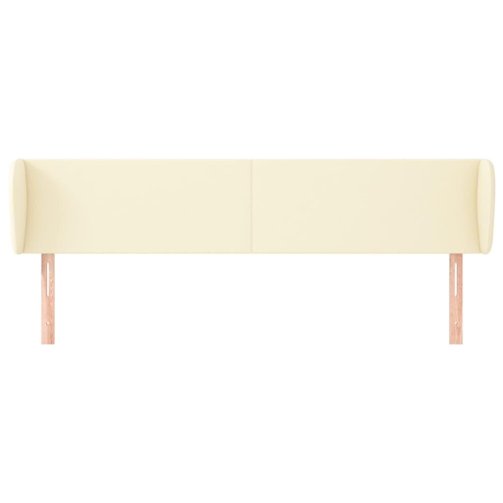 Vidaxl hoofdbord met randen 163x23x78 88 cm kunstleer crèmekleurig