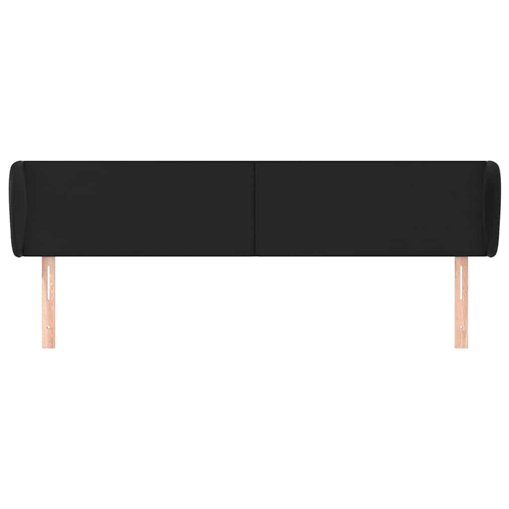 Vidaxl hoofdbord met randen 183x23x78 88 cm kunstleer zwart