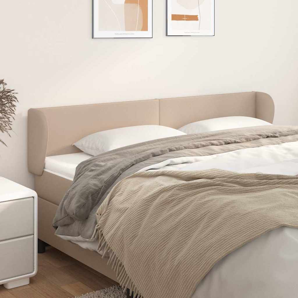 Vidaxl hoofdbord met randen 183x23x78 88 cm kunstleer cappuccinokleur