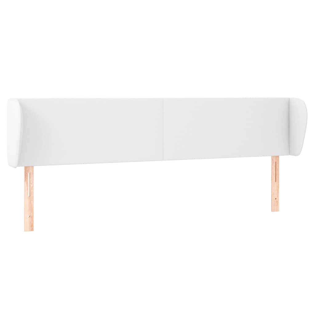 Vidaxl hoofdbord met randen 203x23x78 88 cm kunstleer wit