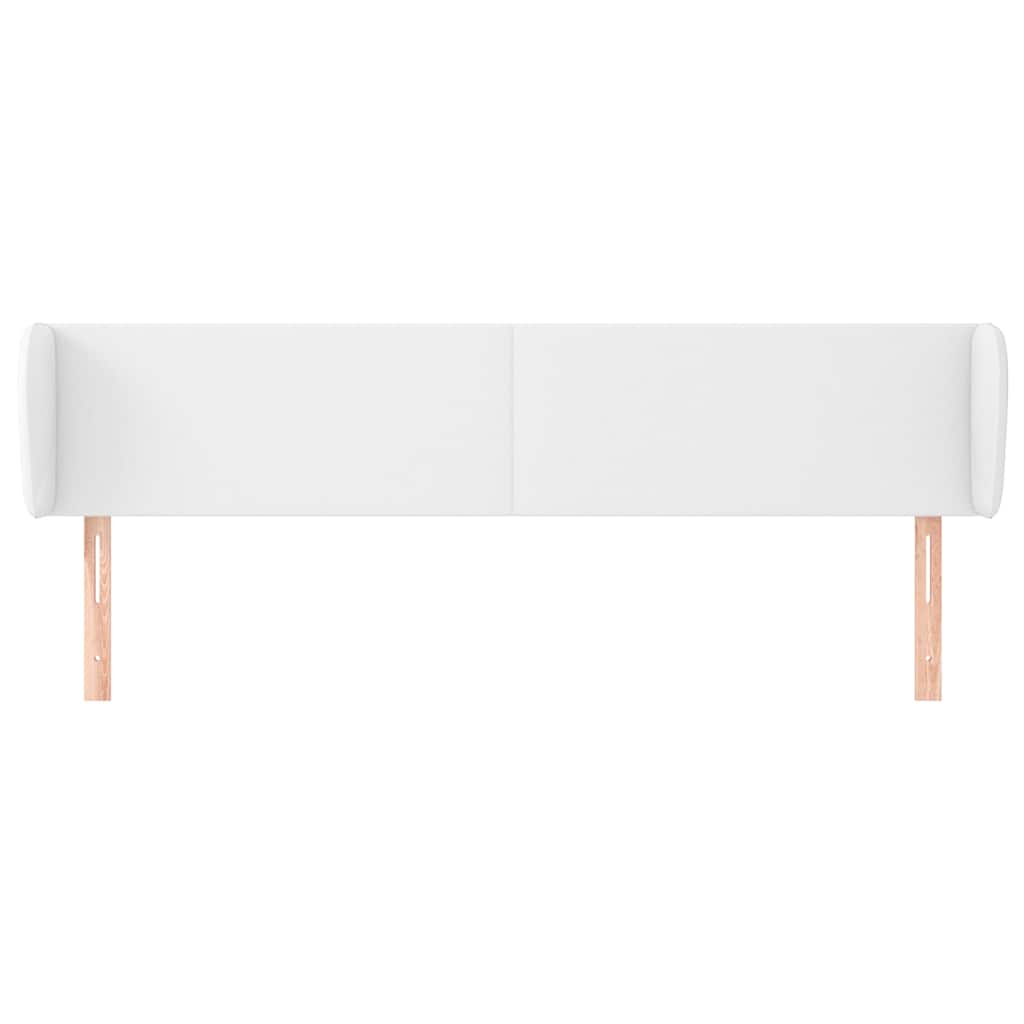 Vidaxl hoofdbord met randen 203x23x78 88 cm kunstleer wit