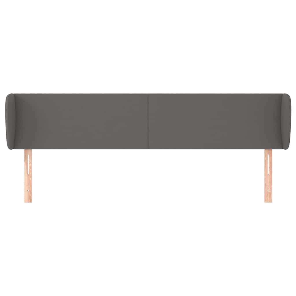 Vidaxl hoofdbord met randen 203x23x78 88 cm kunstleer grijs