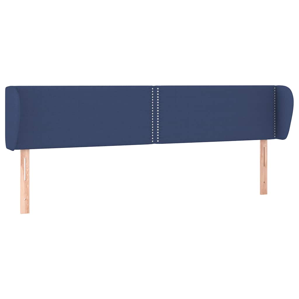 Vidaxl hoofdbord met randen 203x23x78 88 cm stof blauw