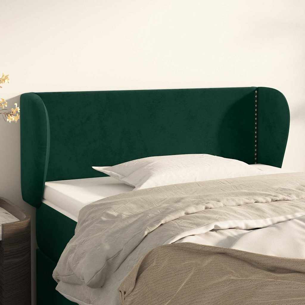 Vidaxl hoofdbord met randen 83x23x78 88 cm fluweel donkergroen