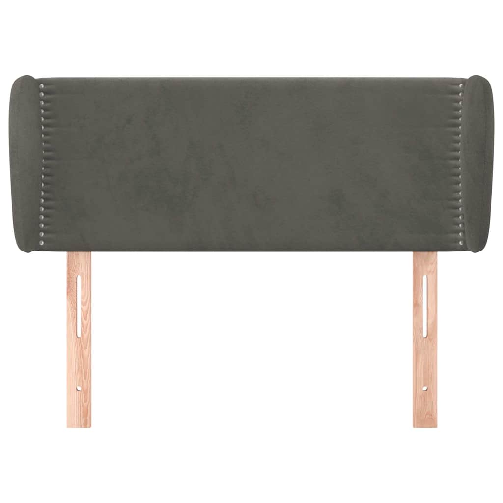 Vidaxl hoofdbord met randen 103x23x78 88 cm fluweel donkergrijs