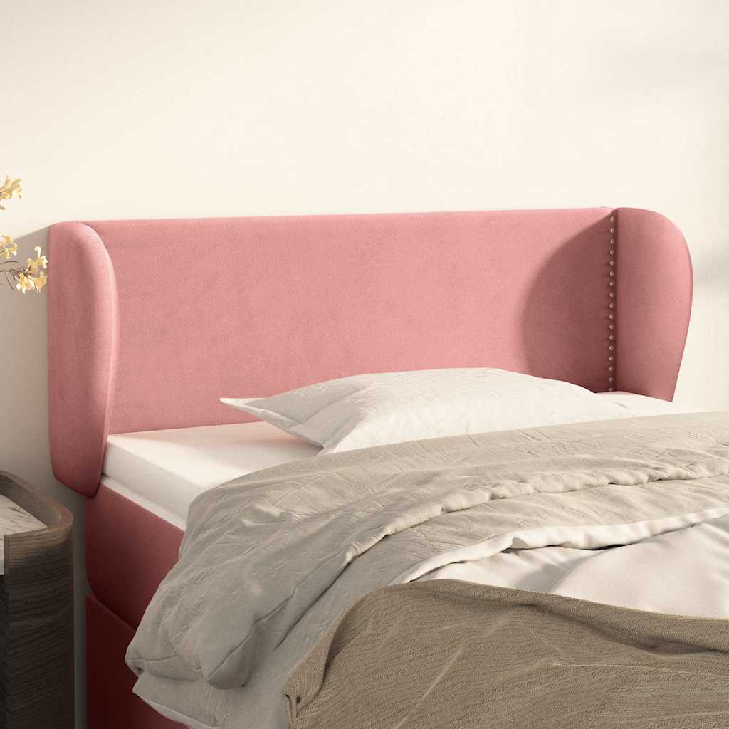 Vidaxl hoofdbord met randen 103x23x78 88 cm fluweel roze