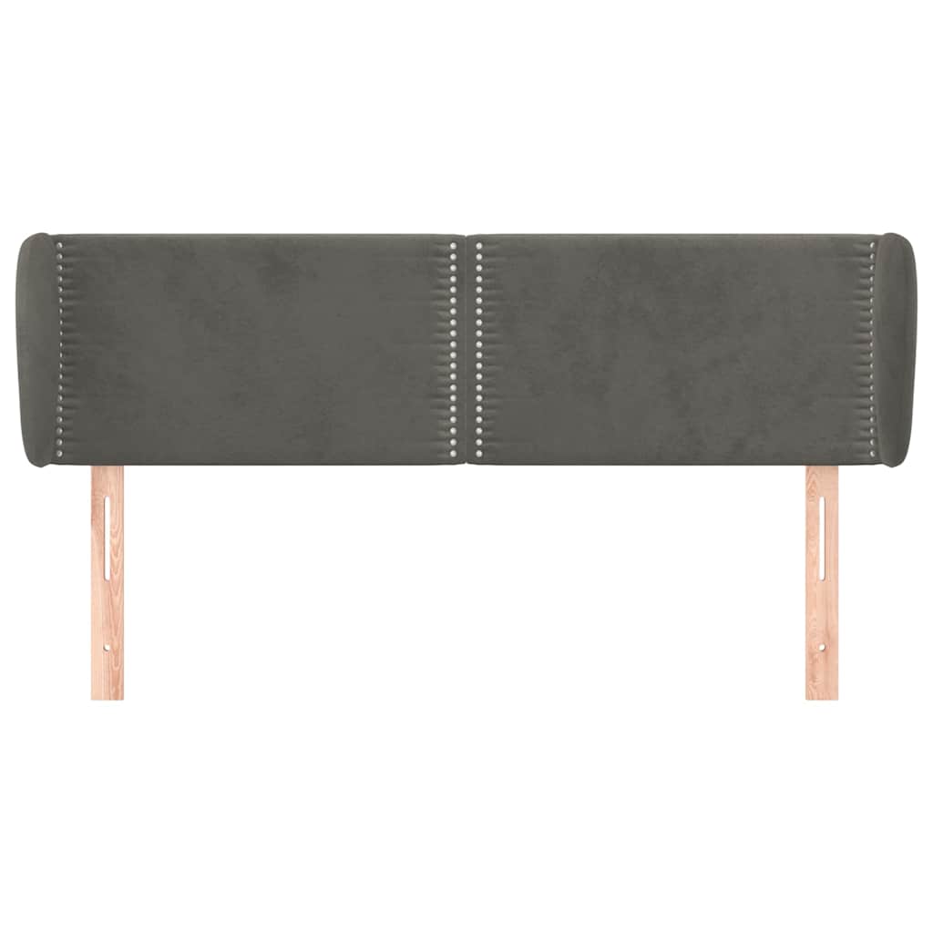 Vidaxl hoofdbord met randen 147x23x78 88 cm fluweel donkergrijs