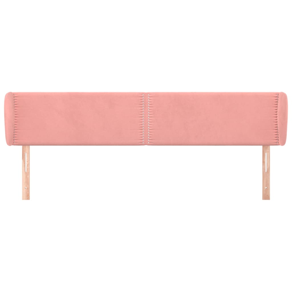 Vidaxl hoofdbord met randen 183x23x78 88 cm fluweel roze