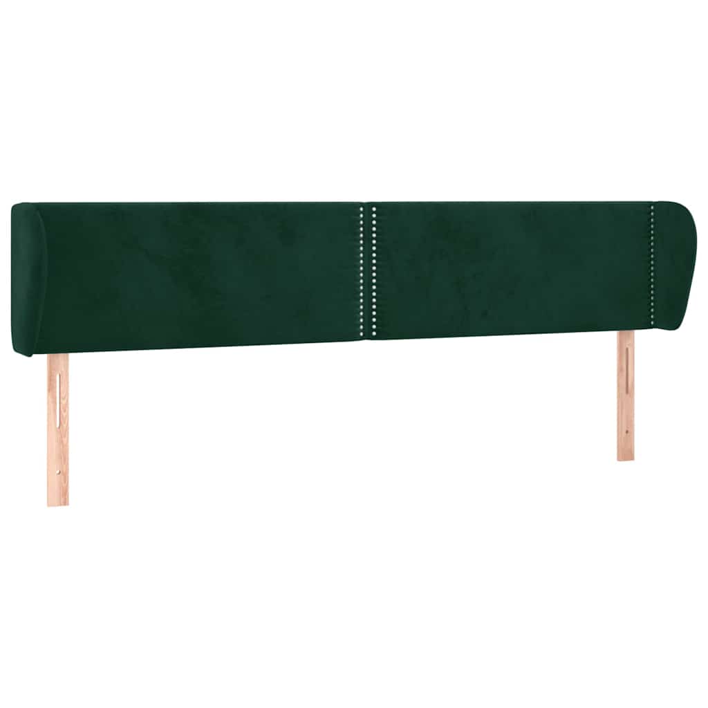 Vidaxl hoofdbord met randen 203x23x78 88 cm fluweel donkergroen