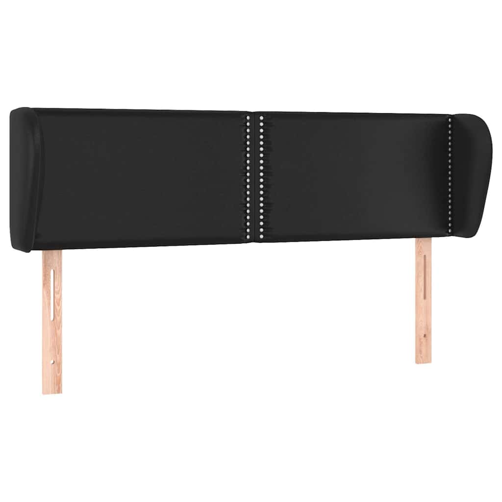 Vidaxl hoofdbord met randen 147x23x78 88 cm kunstleer zwart