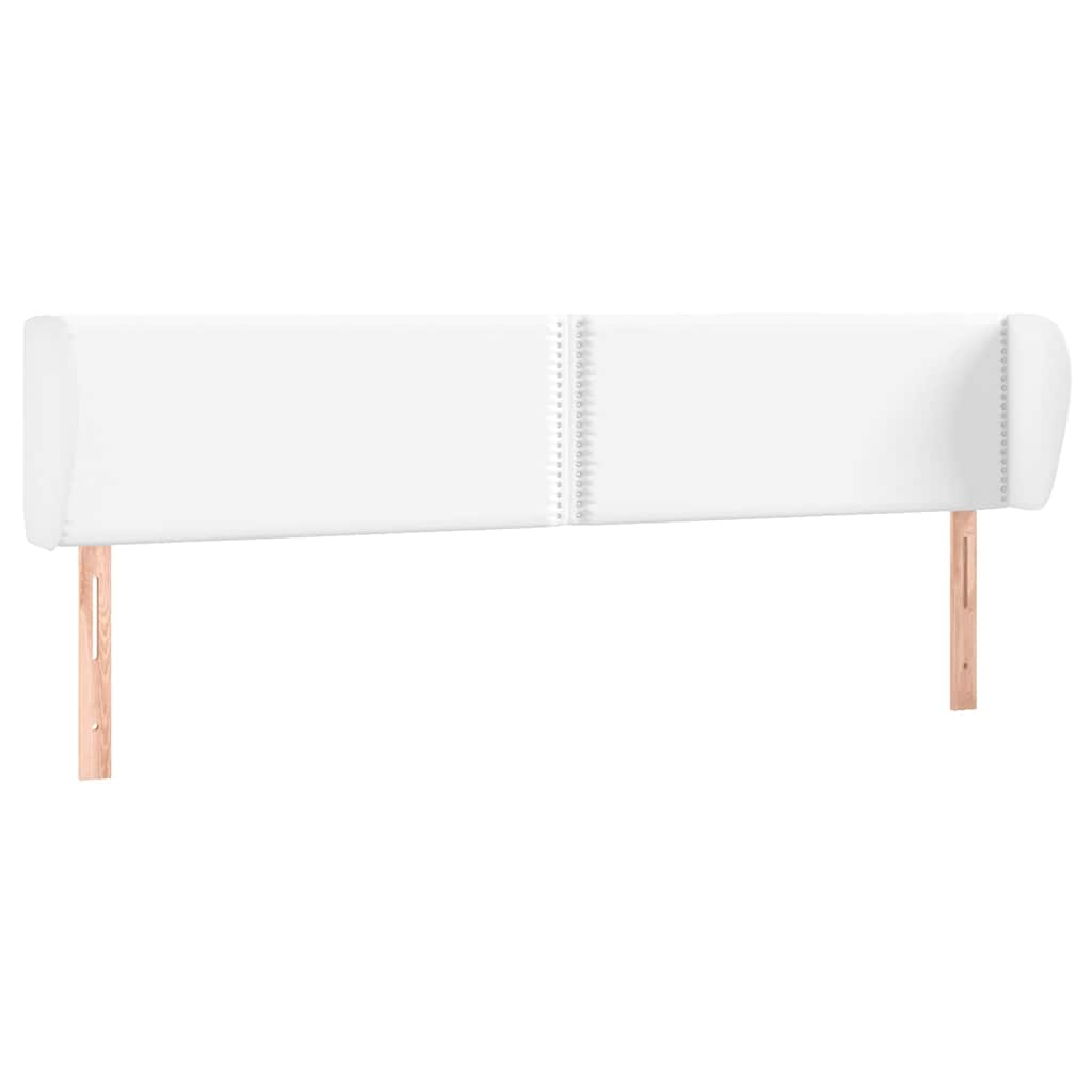 Vidaxl hoofdbord met randen 203x23x78 88 cm kunstleer wit