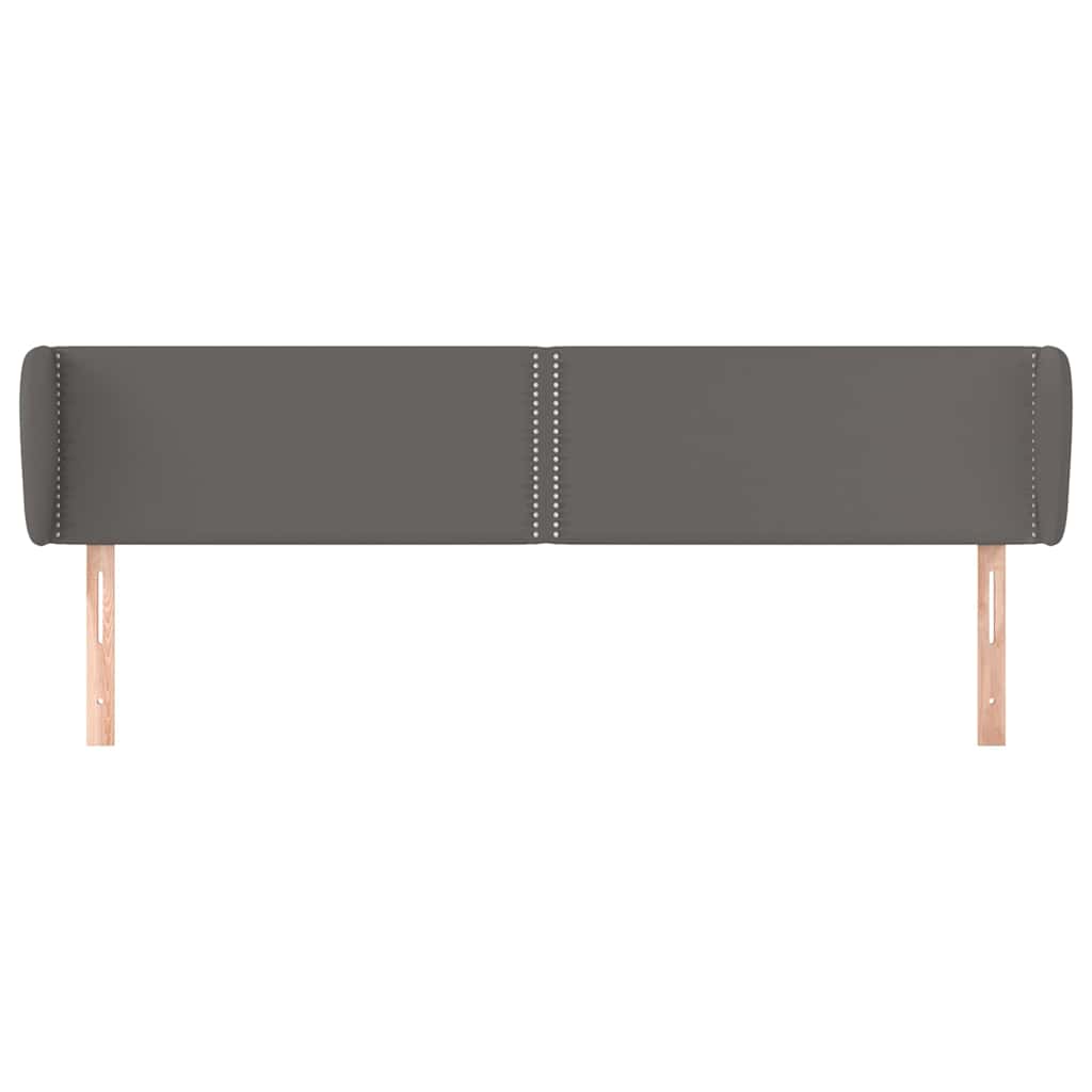 Vidaxl hoofdbord met randen 203x23x78 88 cm kunstleer grijs