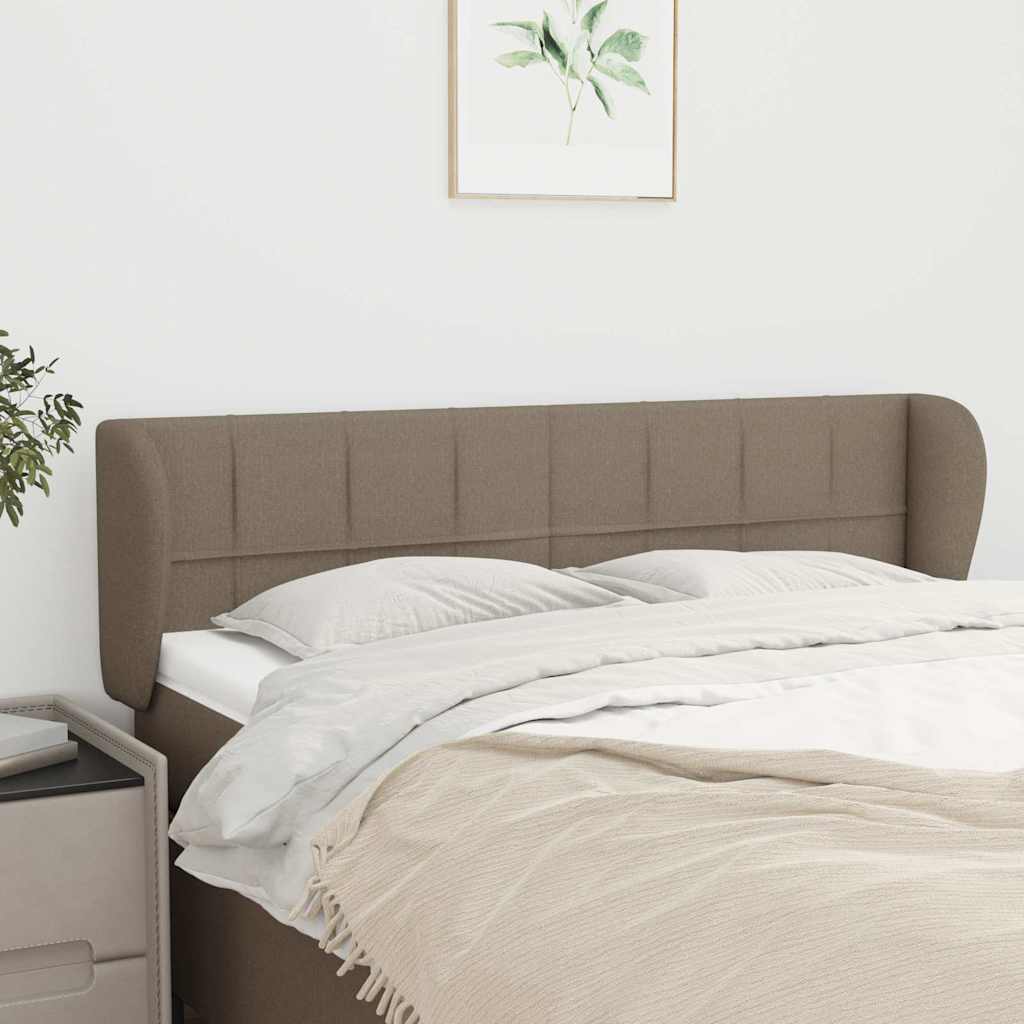 Vidaxl hoofdbord met randen 147x23x78 88 cm stof taupe