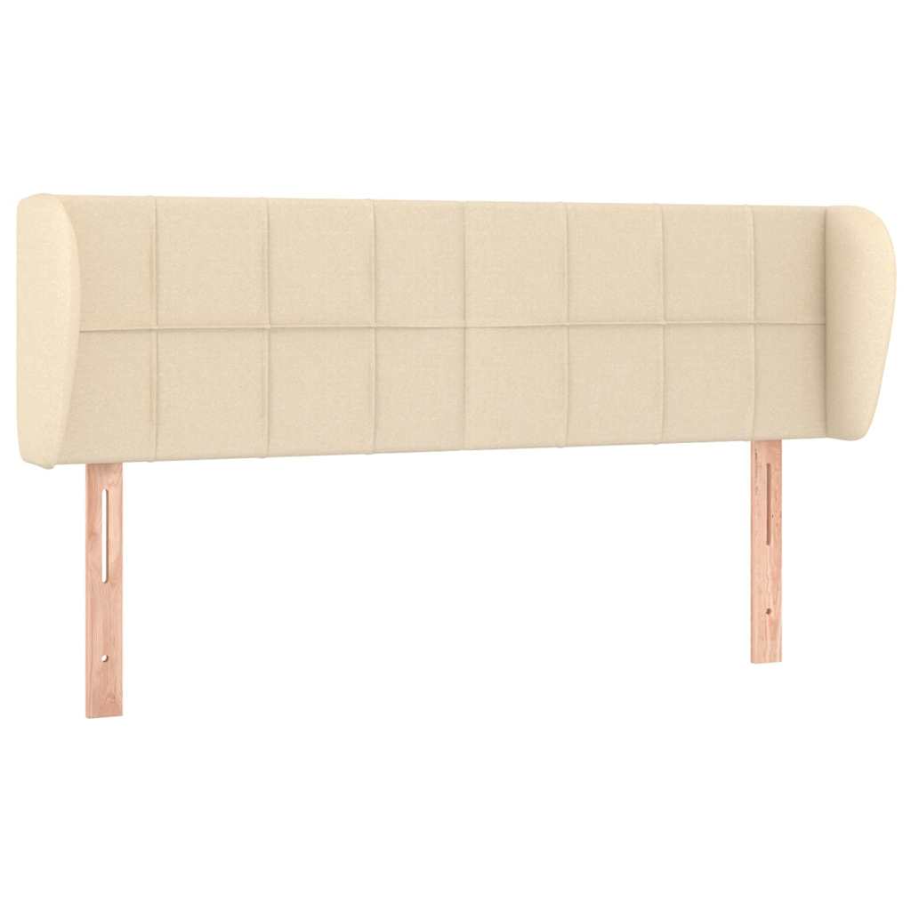 Vidaxl hoofdbord met randen 147x23x78 88 cm stof crèmekleurig
