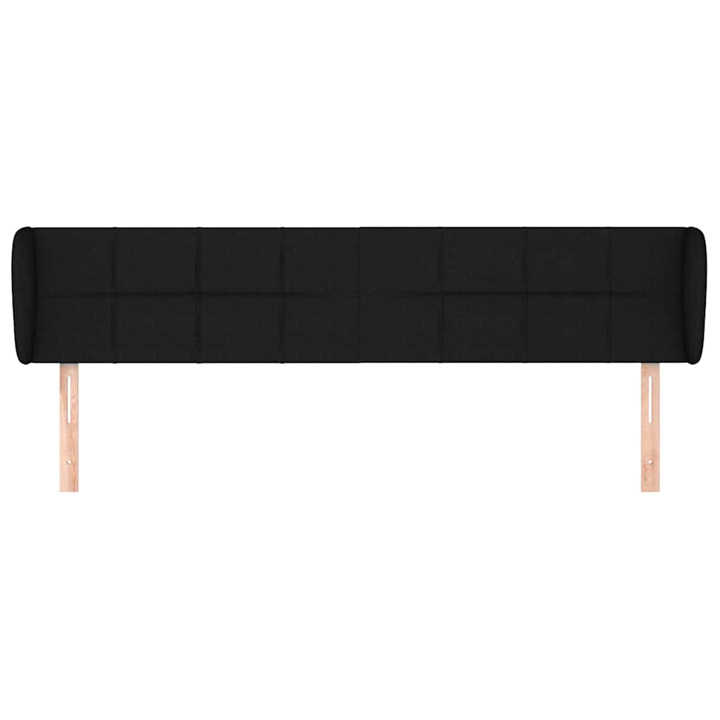 Vidaxl hoofdbord met randen 163x23x78 88 cm stof zwart
