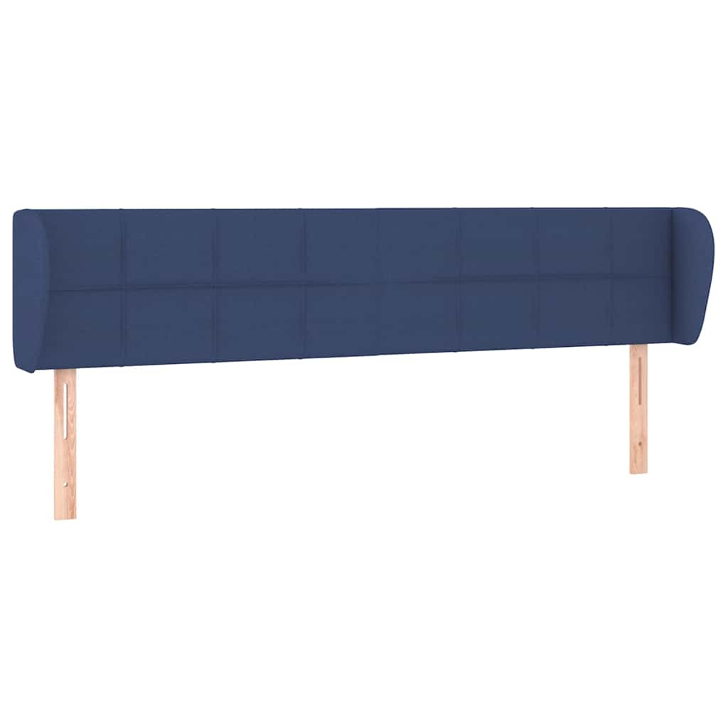 Vidaxl hoofdbord met randen 163x23x78 88 cm stof blauw
