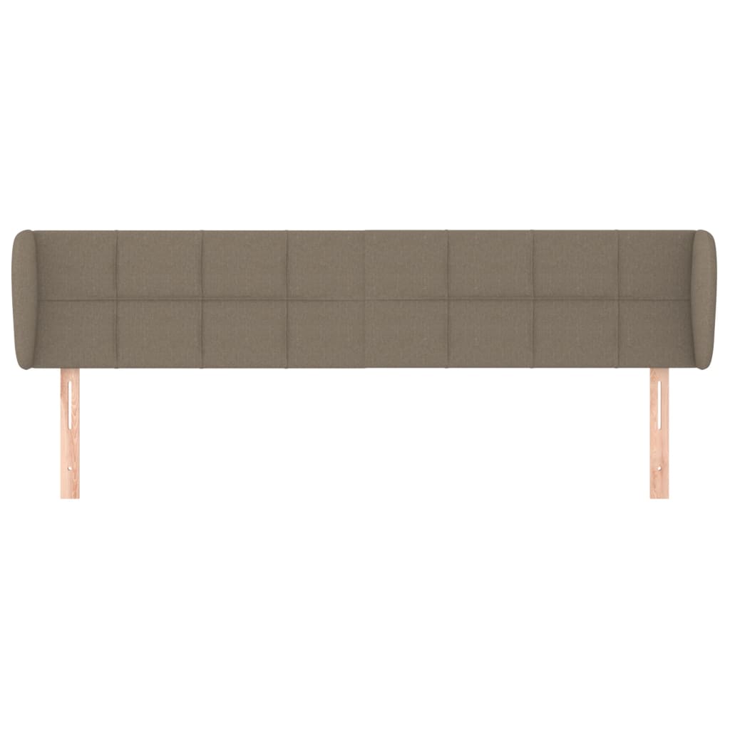 Vidaxl hoofdbord met randen 183x23x78 88 cm stof taupe