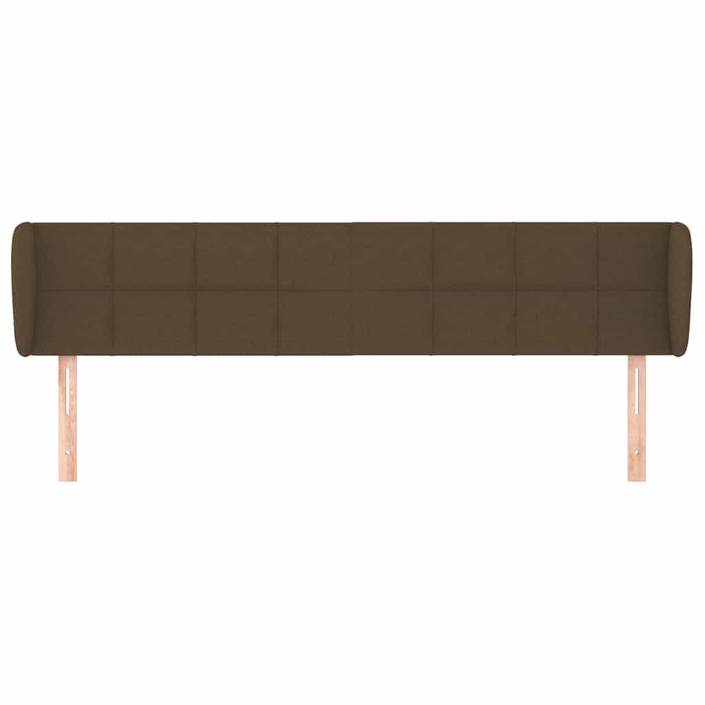 Vidaxl hoofdbord met randen 203x23x78 88 cm stof donkerbruin