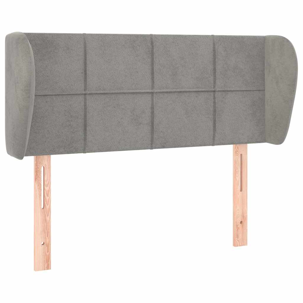 Vidaxl hoofdbord met randen 83x23x78 88 cm fluweel lichtgrijs