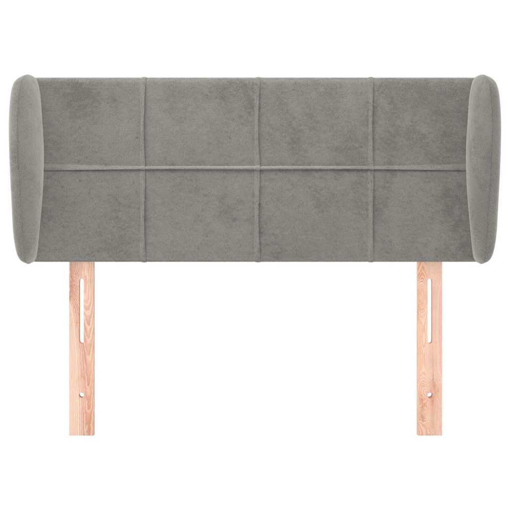 Vidaxl hoofdbord met randen 83x23x78 88 cm fluweel lichtgrijs