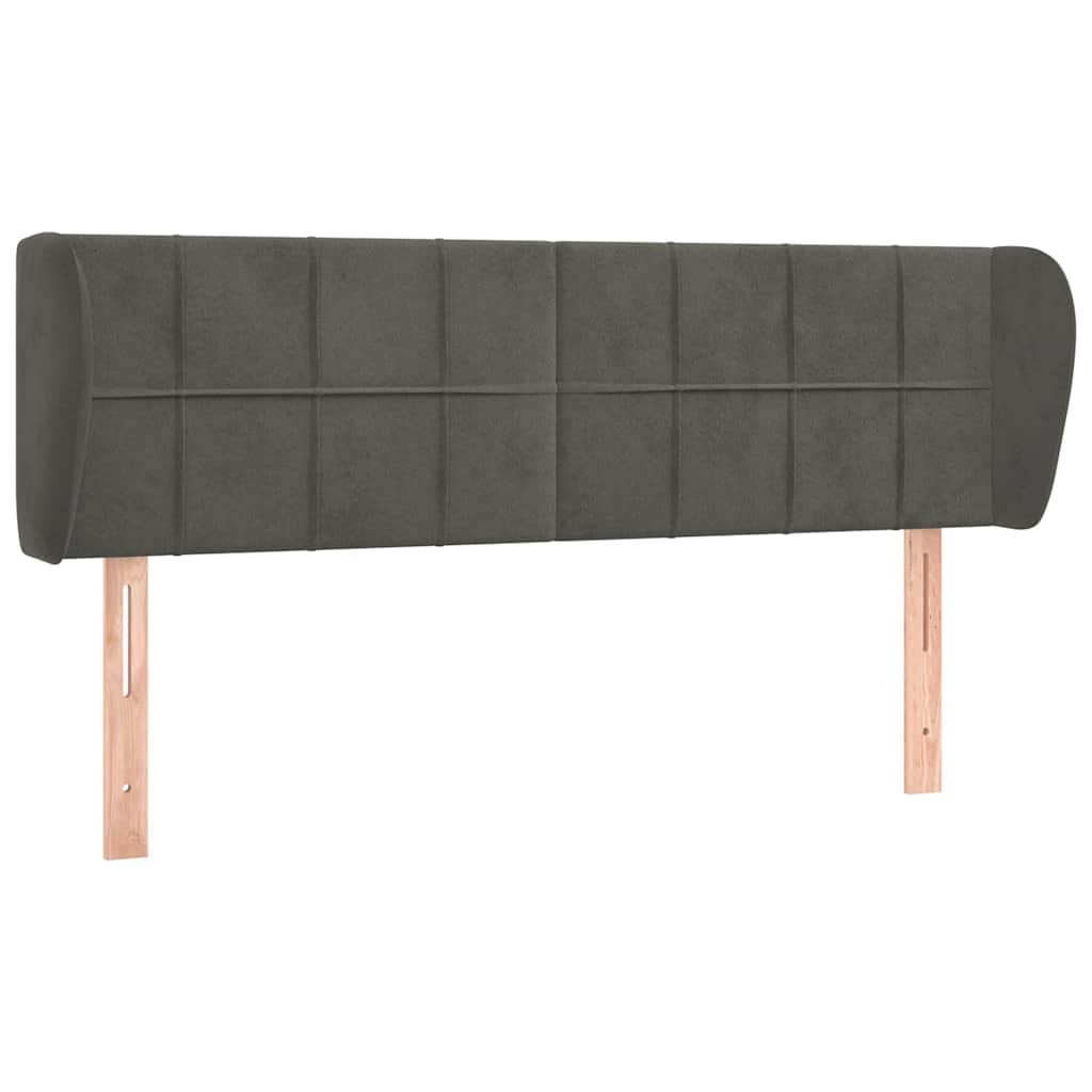 Vidaxl hoofdbord met randen 147x23x78 88 cm fluweel donkergrijs
